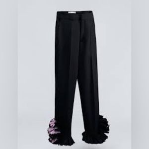 Zara ruffled hem Trouser